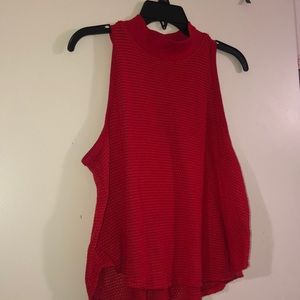 Red Knit Top